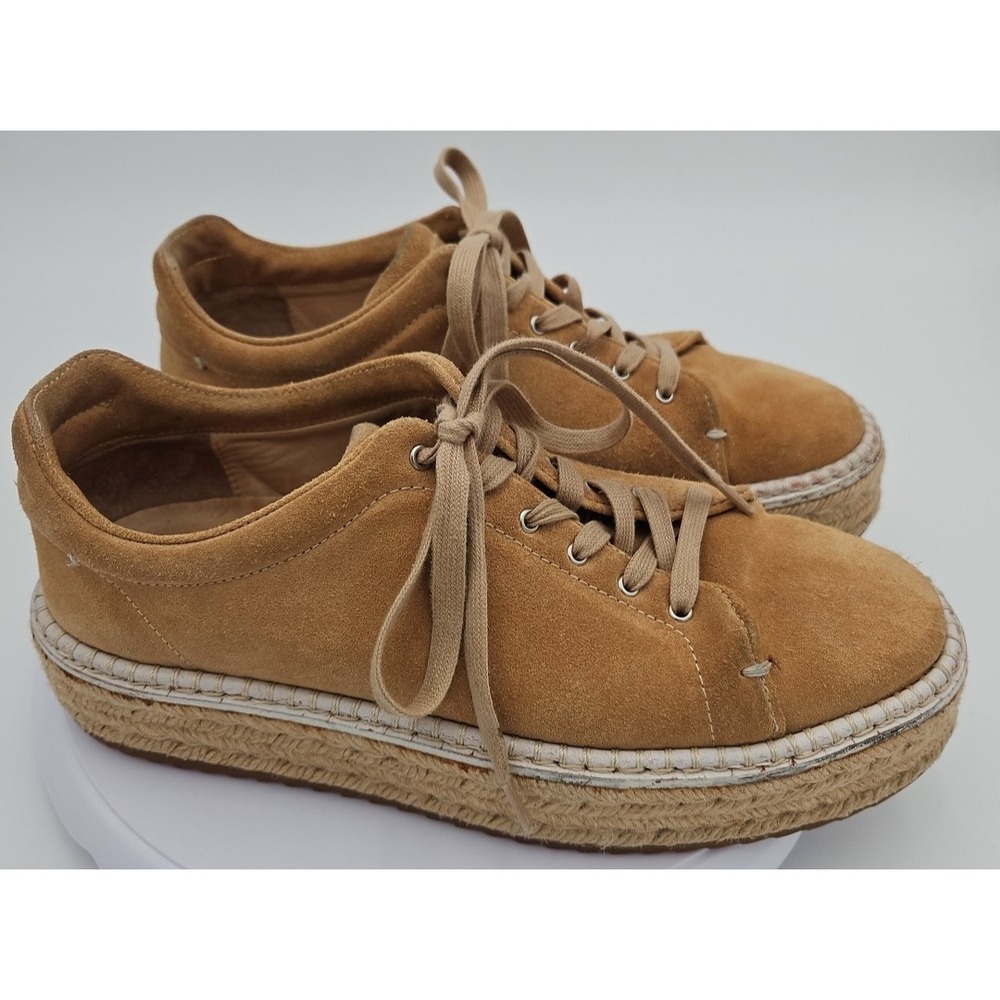 Rag & Bone KENT Tan EU/38.5 W/8.5 Suede Platform Espadrille Lace Up Sneaker *EUC - Picture 6 of 16